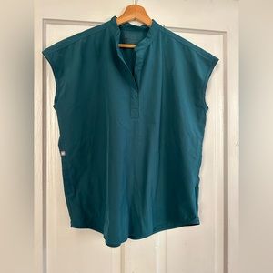 Figs Scrub Top - Caribbean Blue